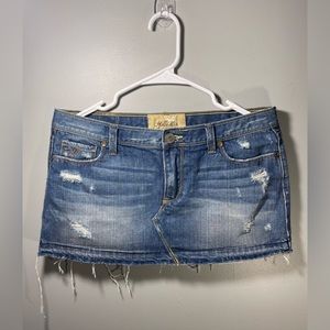 Distressed Hollister jean skirt